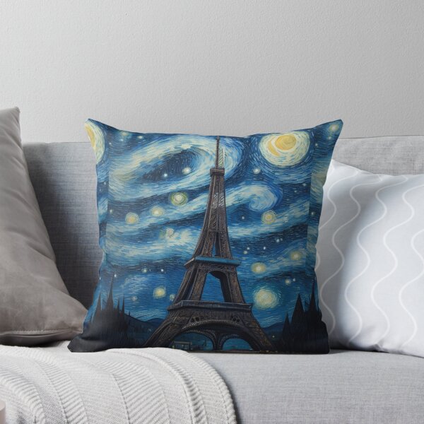 Item preview, Starry Night in Paris Van gogh Style Eiffel Tower Painting for Van gogh Lovers designed and sold by Vangoholic.