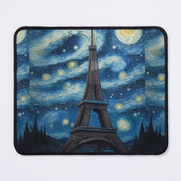 Item preview, Starry Night in Paris Van gogh Style Eiffel Tower Painting for Van gogh Lovers designed and sold by Vangoholic.