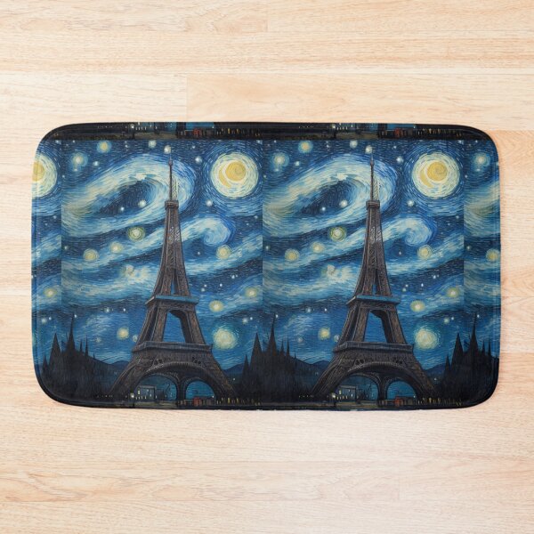 Item preview, Starry Night in Paris Van gogh Style Eiffel Tower Painting for Van gogh Lovers designed and sold by Vangoholic.