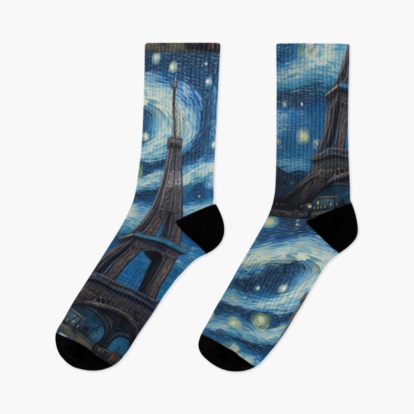 Item preview, Starry Night in Paris Van gogh Style Eiffel Tower Painting for Van gogh Lovers designed and sold by Vangoholic.