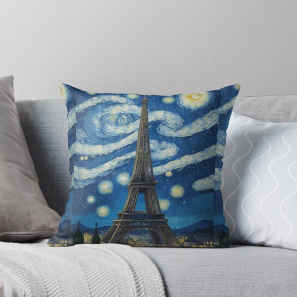 Item preview, Starry Night in Paris Van gogh Style Eiffel Tower Painting for Van gogh Lovers designed and sold by Vangoholic.