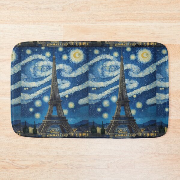 Item preview, Starry Night in Paris Van gogh Style Eiffel Tower Painting for Van gogh Lovers designed and sold by Vangoholic.