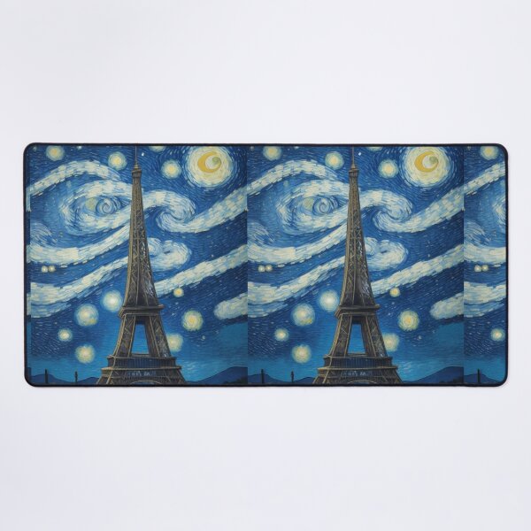 Item preview, Starry Night in Paris Van gogh Style Eiffel Tower Painting for Van gogh Lovers designed and sold by Vangoholic.