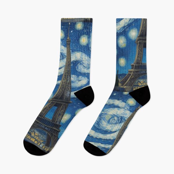 Item preview, Starry Night in Paris Van gogh Style Eiffel Tower Painting for Van gogh Lovers designed and sold by Vangoholic.