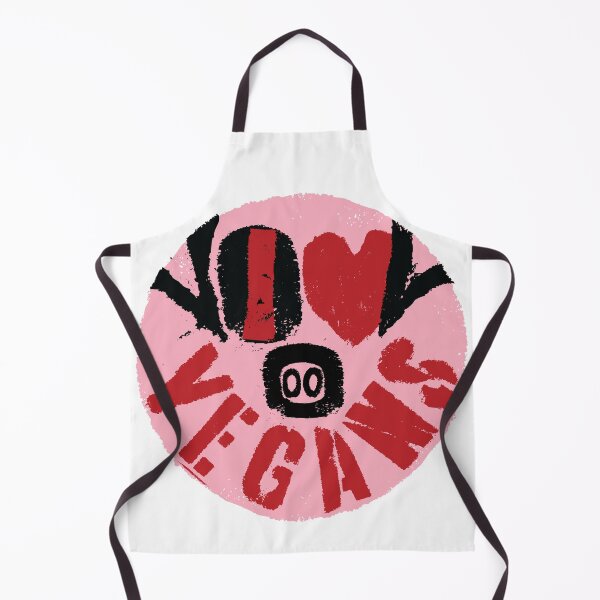 Item preview, I LOVE VEGANS - message from a happy face pig - Porky Pink Version designed and sold by pelagio.