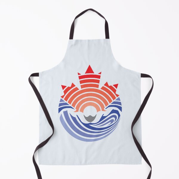 Item preview, A swimmer performs a Water Butterfly Stroke with a red Canadian Maple Leaf over his head designed and sold by Wiggly Lines.