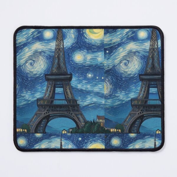 Item preview, Starry Night in Paris Van gogh Style Eiffel Tower Painting for Van gogh Lovers designed and sold by Vangoholic.