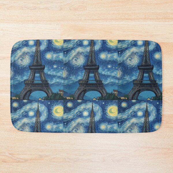 Item preview, Starry Night in Paris Van gogh Style Eiffel Tower Painting for Van gogh Lovers designed and sold by Vangoholic.