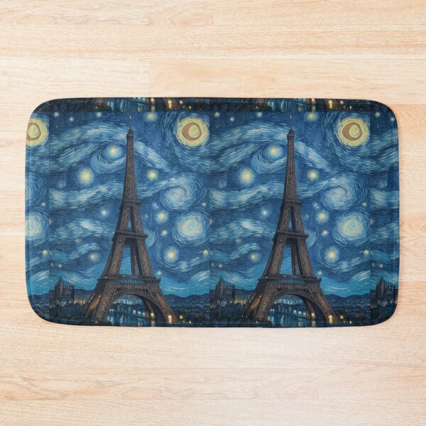 Item preview, Starry Night in Paris Van gogh Style Eiffel Tower Painting for Van gogh Lovers designed and sold by Vangoholic.