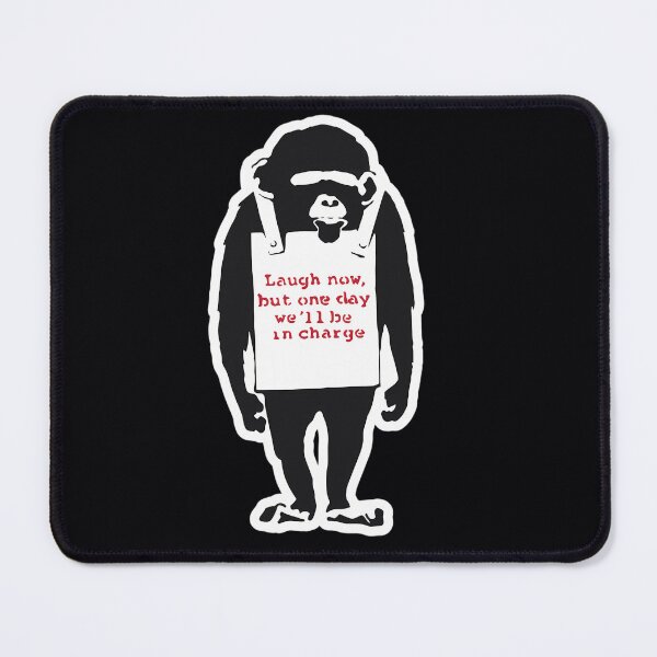 Item preview, Banksy Quote Monkey Chimpanze Laugh Now designed and sold by nwnqumdm54.