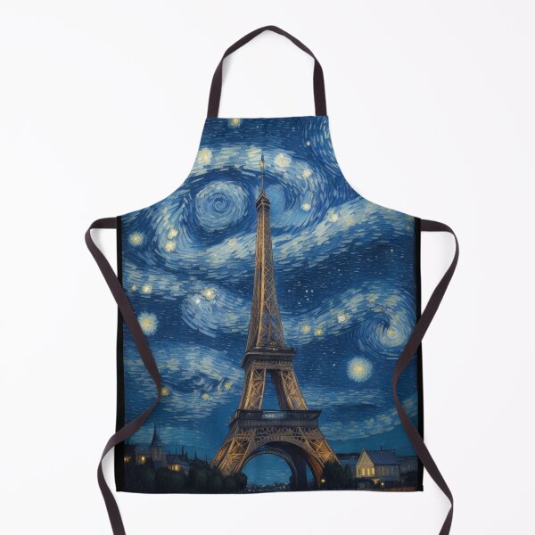 Item preview, Starry Night in Paris Van gogh Style Eiffel Tower Painting for Van gogh Lovers designed and sold by Vangoholic.