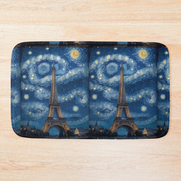 Item preview, Starry Night in Paris Van gogh Style Eiffel Tower Painting for Van gogh Lovers designed and sold by Vangoholic.