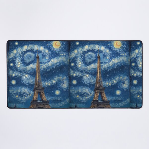 Item preview, Starry Night in Paris Van gogh Style Eiffel Tower Painting for Van gogh Lovers designed and sold by Vangoholic.