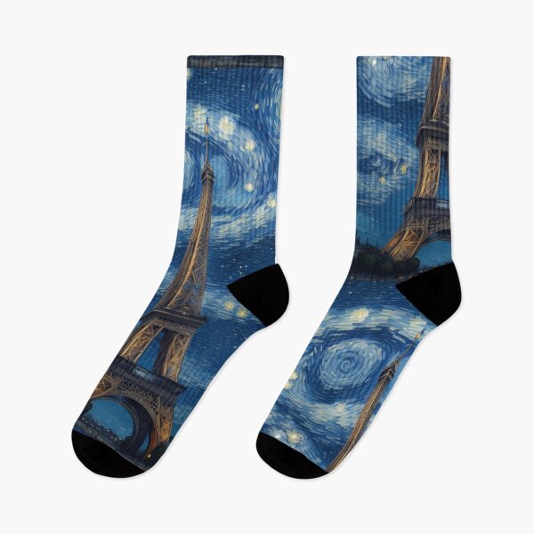 Item preview, Starry Night in Paris Van gogh Style Eiffel Tower Painting for Van gogh Lovers designed and sold by Vangoholic.