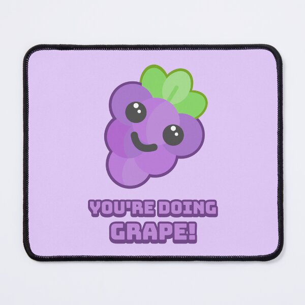 Item preview, You're Doing Grape! Cute Grape Cartoon designed and sold by PMCreative.