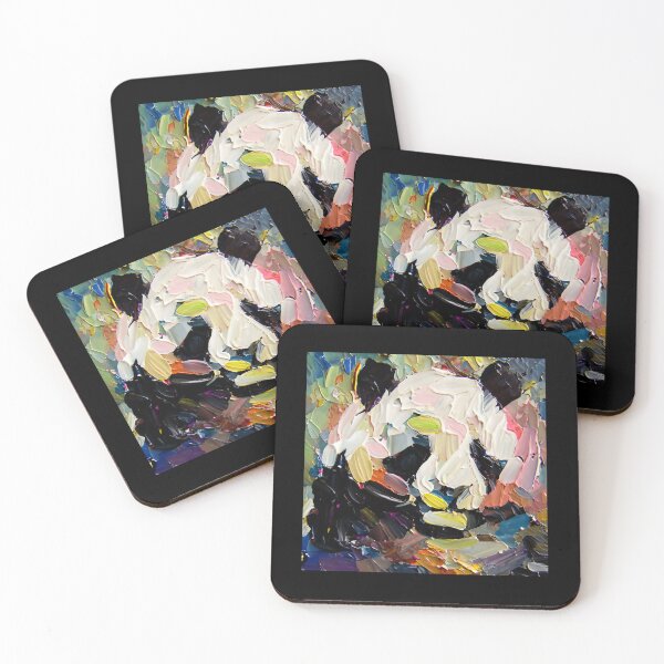 Item preview, Abstract Colored Oil Painting of a Panda designed and sold by MindenBrings.