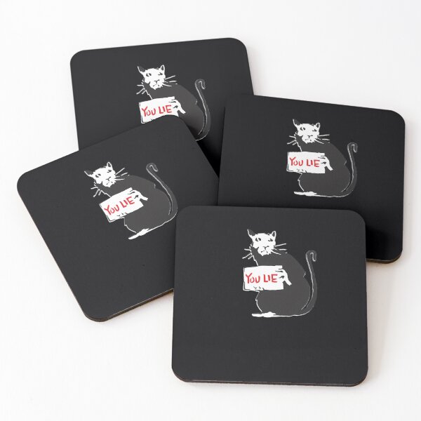 Item preview, Banksy Quote Rat holding sign with YOU LIE written Graffiti Street art with Banksy signature tag HD HIGH QUALITY ONLINE STORE  	 designed and sold by nwnqumdm54.