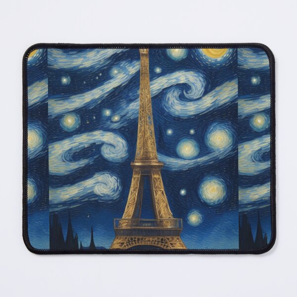 Item preview, Starry Night in Paris Van gogh Style Eiffel Tower Painting for Van gogh Lovers designed and sold by Vangoholic.