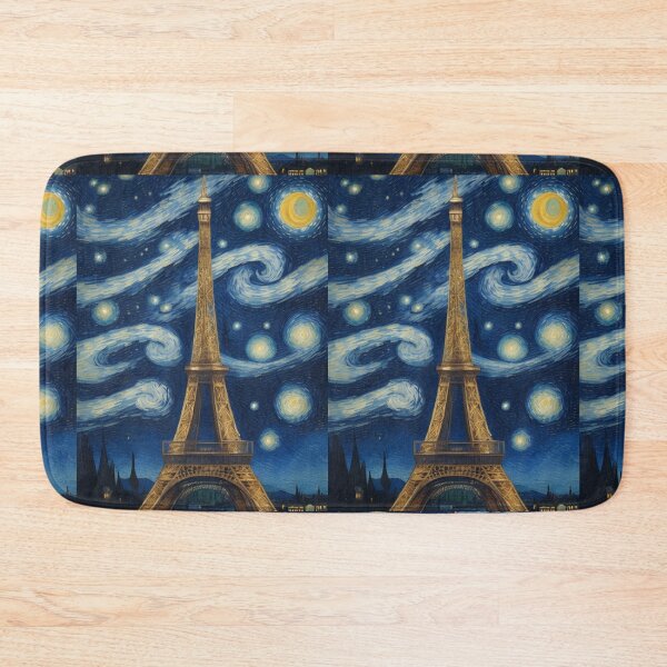 Item preview, Starry Night in Paris Van gogh Style Eiffel Tower Painting for Van gogh Lovers designed and sold by Vangoholic.