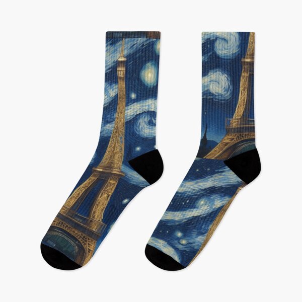 Item preview, Starry Night in Paris Van gogh Style Eiffel Tower Painting for Van gogh Lovers designed and sold by Vangoholic.