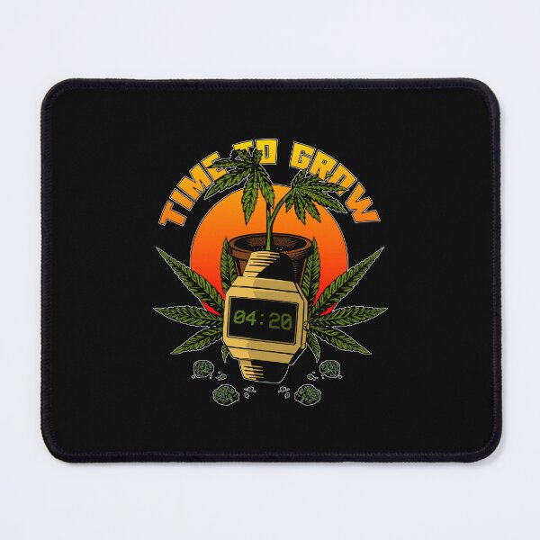 Item preview, Time to Grow | Gold Watch showing 420 in front of a Cannabis Plant designed and sold by ProdbyNiECO.