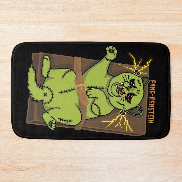 Item preview, The Frankenstein Cat Lying on Back, Belly up designed and sold by meow-mom.