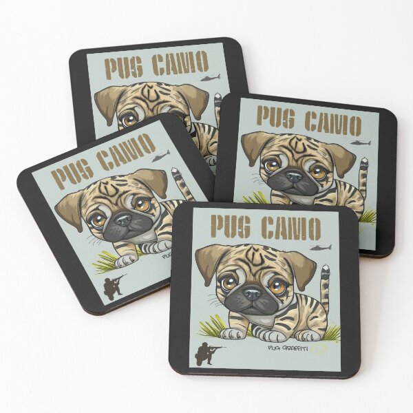 Item preview, Pug Camo 2 designed and sold by RedBluffTraders.