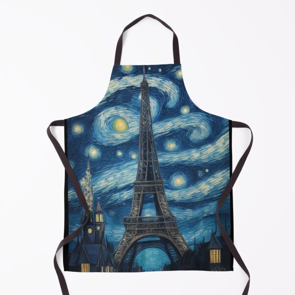 Item preview, Starry Night in Paris Van gogh Style Eiffel Tower Painting for Van gogh Lovers designed and sold by Vangoholic.