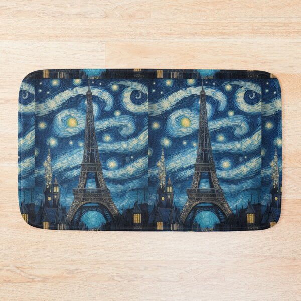 Item preview, Starry Night in Paris Van gogh Style Eiffel Tower Painting for Van gogh Lovers designed and sold by Vangoholic.