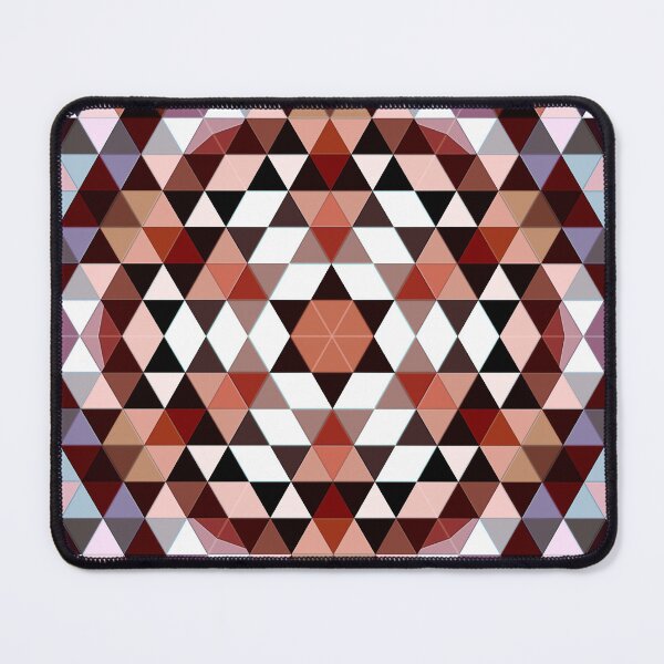 Item preview, Brown, White and Blue Triangles Mosaic Mandala designed and sold by KaSaPo.