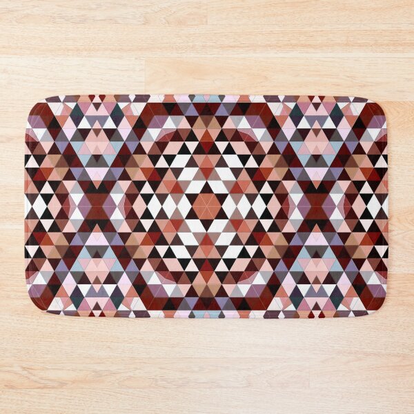 Item preview, Brown, White and Blue Triangles Mosaic Mandala designed and sold by KaSaPo.