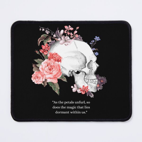 Item preview, As The Petals Unfurl Magic Floral Skull designed and sold by Witty Kitty Creations.