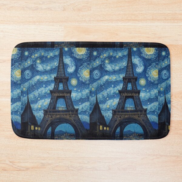Item preview, Starry Night in Paris Van gogh Style Eiffel Tower Painting for Van gogh Lovers designed and sold by Vangoholic.