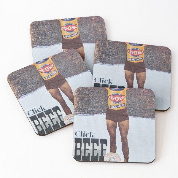 Item preview, Click Beef - vintage multimedia paper collage art designed and sold by SkullAndCrone.