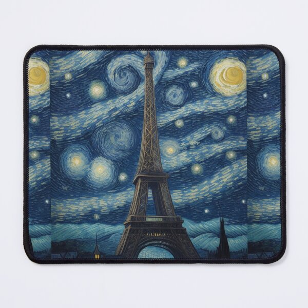 Item preview, Starry Night in Paris Van gogh Style Eiffel Tower Painting for Van gogh Lovers designed and sold by Vangoholic.