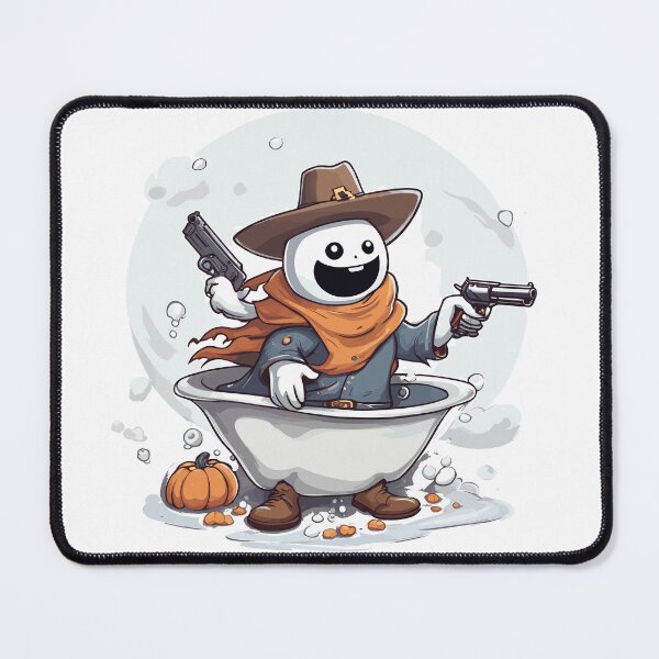 Item preview, Cowboy Halloween ghost designed and sold by Alchemy Ink.