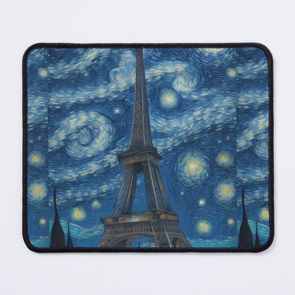 Item preview, Starry Night in Paris Van gogh Style Eiffel Tower Painting for Van gogh Lovers designed and sold by Vangoholic.
