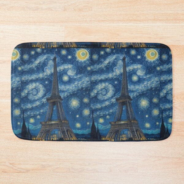 Item preview, Starry Night in Paris Van gogh Style Eiffel Tower Painting for Van gogh Lovers designed and sold by Vangoholic.