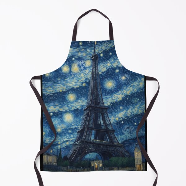 Item preview, Starry Night in Paris Van gogh Style Eiffel Tower Painting for Van gogh Lovers designed and sold by Vangoholic.