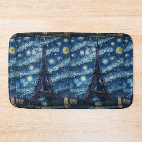 Item preview, Starry Night in Paris Van gogh Style Eiffel Tower Painting for Van gogh Lovers designed and sold by Vangoholic.