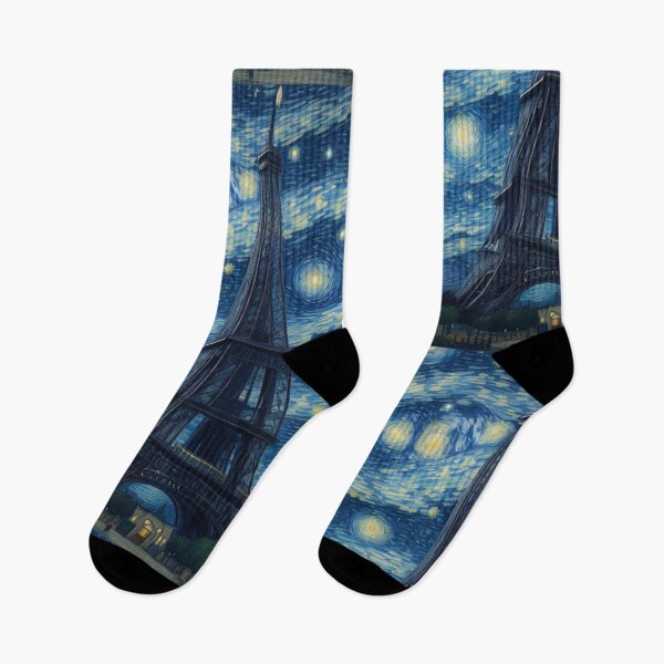 Item preview, Starry Night in Paris Van gogh Style Eiffel Tower Painting for Van gogh Lovers designed and sold by Vangoholic.