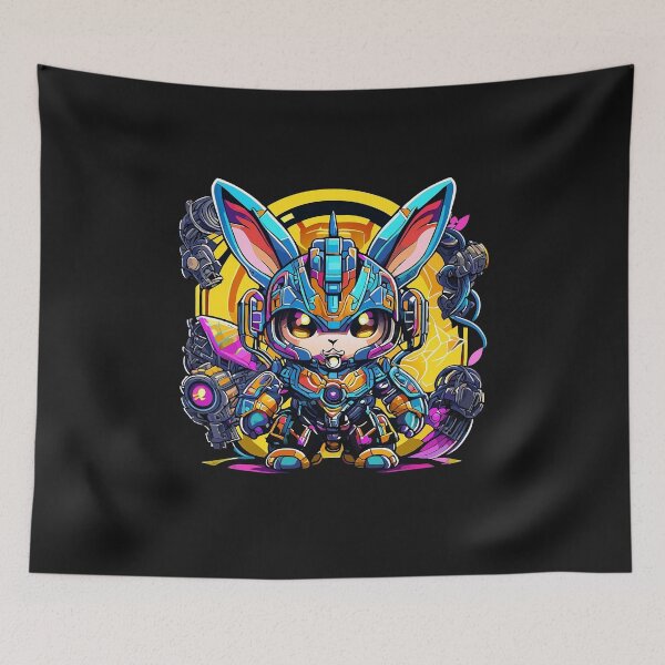 Item preview, Rabbit Robot Wonders: Whimsical Artistry Meets Futuristic Charm! designed and sold by Watchara Aekcheen.