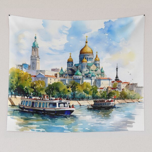 Item preview, Watercolor Design of Kiev / Kiyv - Ukraine designed and sold by Sketch-Shack.
