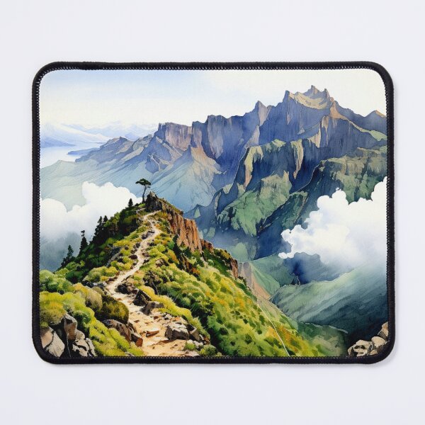 Item preview, Watercolor Design of the Pico do Areeiro in Madeira - Portugal designed and sold by Sketch-Shack.