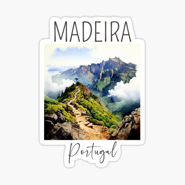 Item preview, Watercolor Design of the Pico do Areeiro in Madeira - Portugal designed and sold by Sketch-Shack.