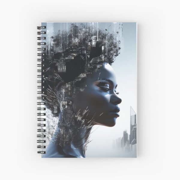 Black Art-Beautiful Images of Black Culture-Skies the Limit Spiral Notebook