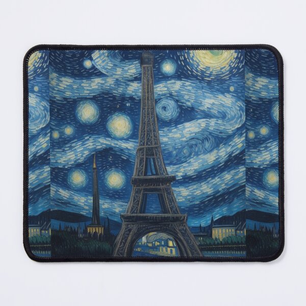 Item preview, Starry Night in Paris Van gogh Style Eiffel Tower Painting for Van gogh Lovers designed and sold by Vangoholic.