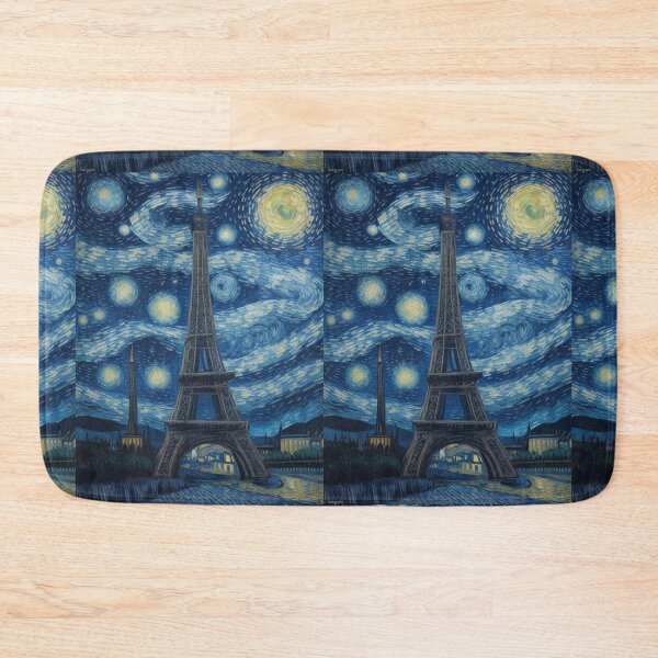 Item preview, Starry Night in Paris Van gogh Style Eiffel Tower Painting for Van gogh Lovers designed and sold by Vangoholic.