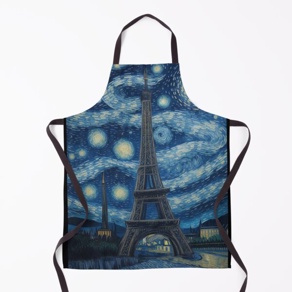 Item preview, Starry Night in Paris Van gogh Style Eiffel Tower Painting for Van gogh Lovers designed and sold by Vangoholic.