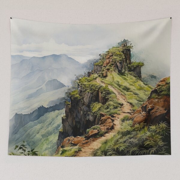 Item preview, Watercolor Design of the Pico do Areeiro in Madeira - Portugal designed and sold by Sketch-Shack.